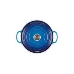 LE CREUSET Cocotte En Fonte|Cocotte en Fonte Ronde 20 cm Azur Signature