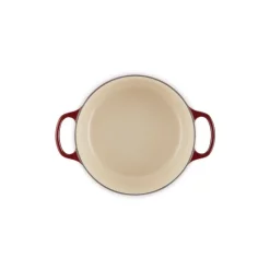 LE CREUSET Cocotte En Fonte|Cocotte en Fonte Ronde 24 cm Garnet Bouton Doré Signature