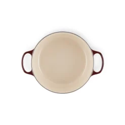 LE CREUSET Cocotte En Fonte|Cocotte en Fonte Ronde 28 cm Garnet Bouton Doré Signature
