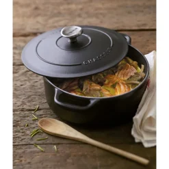 CHASSEUR Cocotte En Fonte|Cocotte en Fonte Ronde 18 cm Noir Mat