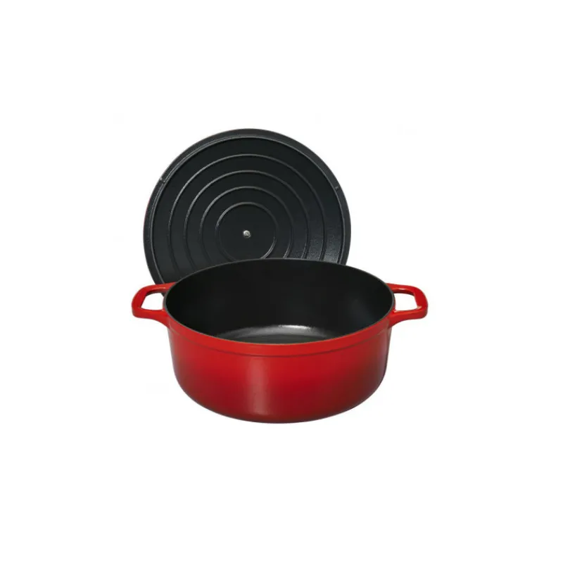 CHASSEUR Cocotte En Fonte|Cocotte en Fonte Ronde 24 cm Rubis