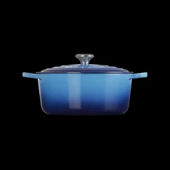 LE CREUSET Cocotte En Fonte|Cocotte en Fonte Ronde 28 cm Signature Azur