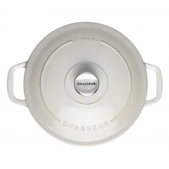 CHASSEUR Cocotte En Fonte|Cocotte en Fonte Ronde 24 cm Macadamia