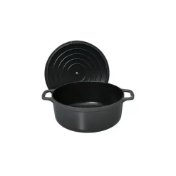 CHASSEUR Cocotte En Fonte|Cocotte en Fonte Ronde 18 cm Caviar