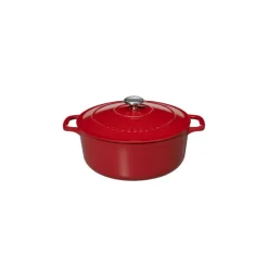 CHASSEUR Cocotte En Fonte|Cocotte en Fonte Ronde 24 cm Rouge