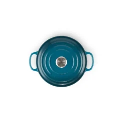 LE CREUSET Cocotte En Fonte|Cocotte en fonte Ronde 24 cm Deep Teal Signature
