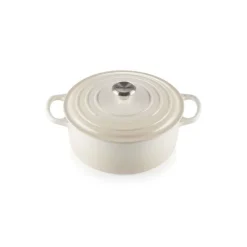 LE CREUSET Cocotte En Fonte|Cocotte en fonte Ronde 20 cm Meringue Signature