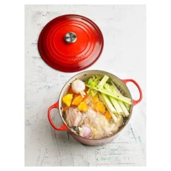 LE CREUSET Cocotte En Fonte|Cocotte en fonte Ronde 26 cm Cerise Signature
