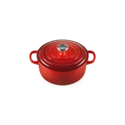 LE CREUSET Cocotte En Fonte|Cocotte en Fonte Ronde 28 cm Cerise Signature