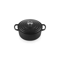 LE CREUSET Cocotte En Fonte|Cocotte en Fonte Ronde 22 cm Noir mat Signature