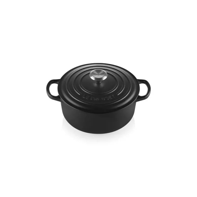 LE CREUSET Cocotte En Fonte|Cocotte en Fonte Ronde 22 cm Noir mat Signature
