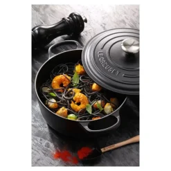 LE CREUSET Cocotte En Fonte|Cocotte en Fonte Ronde 22 cm Noir mat Signature