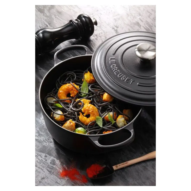 LE CREUSET Cocotte En Fonte|Cocotte en Fonte Ronde 22 cm Noir mat Signature