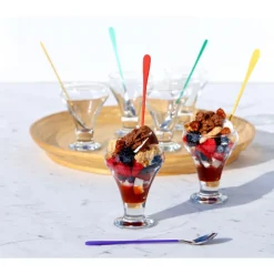 LEBRUN Servir, Présenter|Coffret 6 Coupes à Dessert avec Cuillères