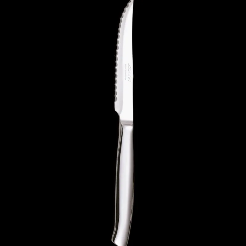 ARCOS Couverts|Coffret 4 Couteaux à Steak 11 cm Lame Crantée Acier Inoxydable