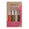 OPINEL Couteau D'office|Eplucheurs, Dénoyauteur|Coffret 3 Couteaux de Cuisine et un Eplucheur Loft Les Essentiels