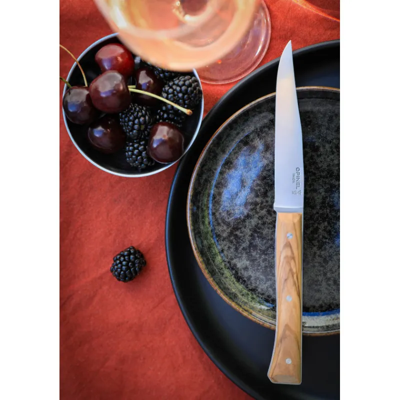 OPINEL Couverts|Coffret 4 Couteaux de Table Olivier Facette