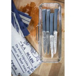 OPINEL Couverts|Coffret 4 Couteaux de Table Anthracite Microdenté Bon Appétit +