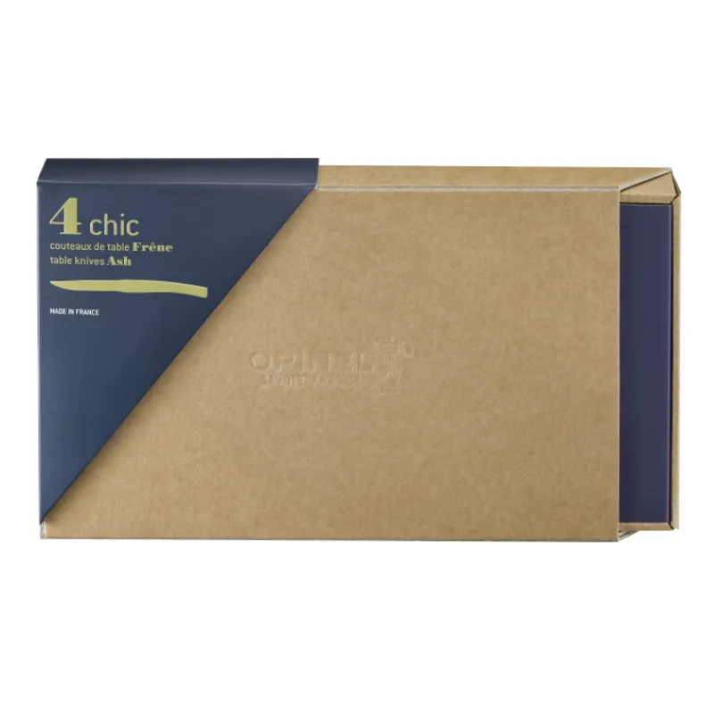 OPINEL Couverts|Coffret 4 Couteaux de Table Frêne Table Chic