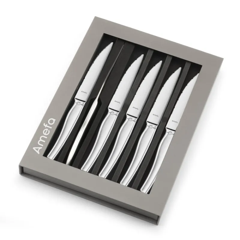 AMEFA Couverts|Coffret 6 Couteaux Steak Goliath 22 cm