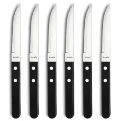 AMEFA Couverts|Coffret 6 Couteaux Steak Pizza 21,6 cm
