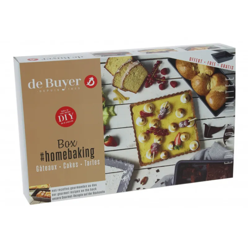 DE BUYER Moule Anti-adhésif|Moules À Gâteaux|Coffret Box Home Baking Gâteau Cake Tarte