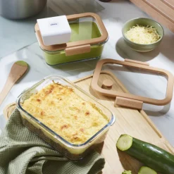 PEBBLY Conservation|Coffret de 2 Boîtes de Conservation en Verre et Pompe de Mise Sous-Vide