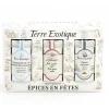 TERRE EXOTIQUE Marinade, Mélange Epices|Epices|Coffret Épices 3 Assortiments Épices en Fête
