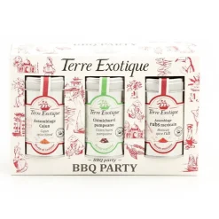 TERRE EXOTIQUE Marinade, Mélange Epices|Epices|Coffret Épices 3 Assortiments BBQ Party