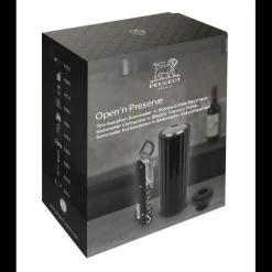 PEUGEOT Accessoires Vin|Coffret Pompe à Vin Electrique ABS + Tire-Bouchon Clavelin