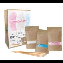 SCRAPCOOKING Préparation Pâtisserie|Coffret Préparation Barbe à Papa 3 x 160 g