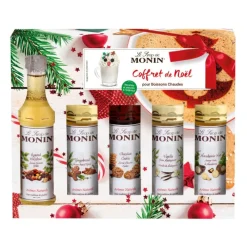 MONIN Jus, Sirops|Coffret Sirops Pour Boissons Chaudes Noël (x5)