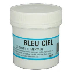MALLARD FERRIERE Colorants Alimentaires|Colorant alimentaire Bleu Ciel E133 Poudre Hydrosoluble 20g