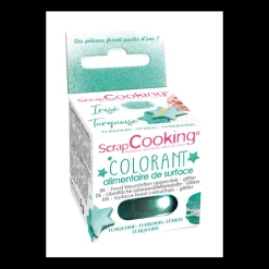 SCRAPCOOKING Colorants Alimentaires|Colorant Alimentaire de Surface Irisé Turquoise 5 g