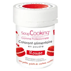 SCRAPCOOKING Colorants Alimentaires|Colorant Alimentaire en Poudre Rouge 5g