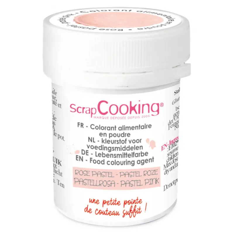SCRAPCOOKING Colorants Alimentaires|Colorant Alimentaire en Poudre Rose Pastel 5g