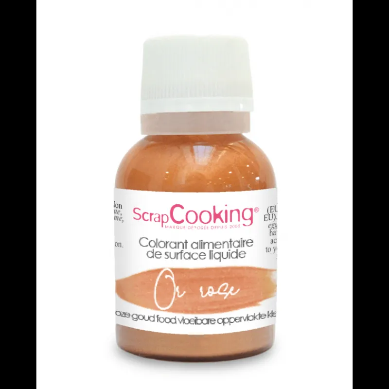 SCRAPCOOKING Colorants Alimentaires|Colorant Alimentaire Liquide Or Rose 20 g