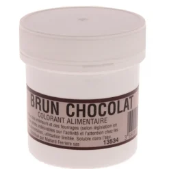 MALLARD FERRIERE Colorants Alimentaires|Colorant alimentaire Marron Brun Chocolat E102/E129/E151 Poudre Hydrosoluble 20g
