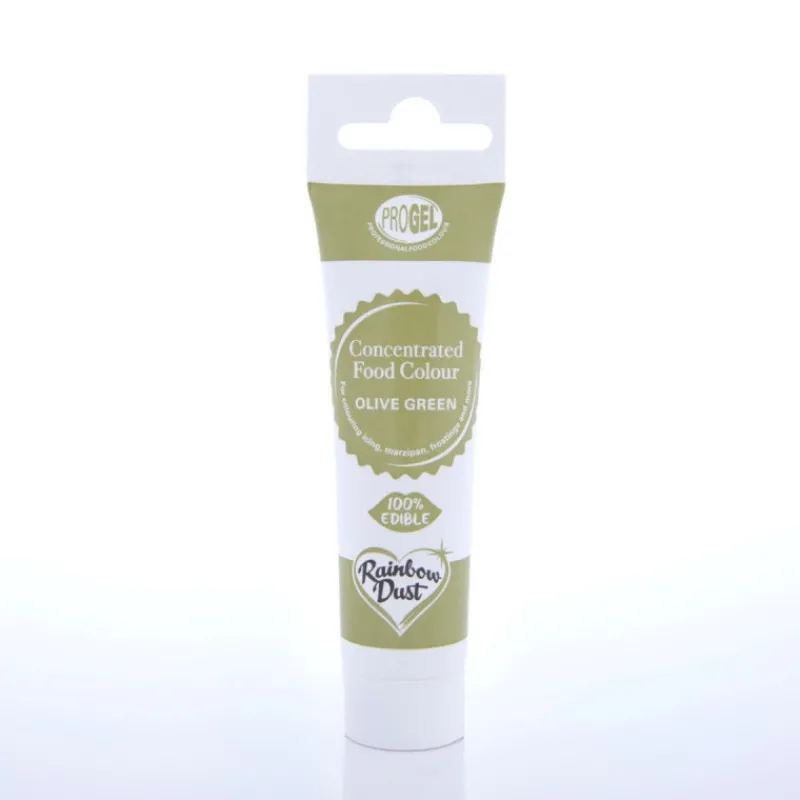 RAINBOW DUST Colorants Alimentaires|Colorant Alimentaire ProGel Vert Olive 25g