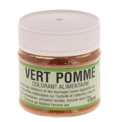 MALLARD FERRIERE Colorants Alimentaires|Colorant alimentaire Vert Pomme E102/E131/E129 Poudre Hydrosoluble 20g
