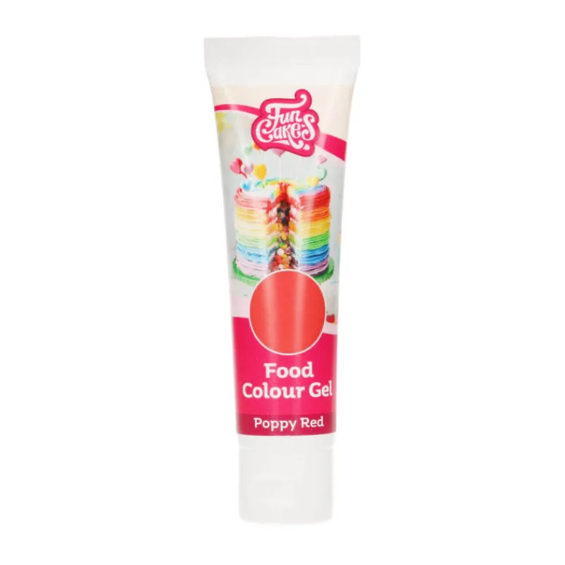 FUNCAKES Colorants Alimentaires|Colorant Gel Alimentaire Rouge Coquelicot 30 g