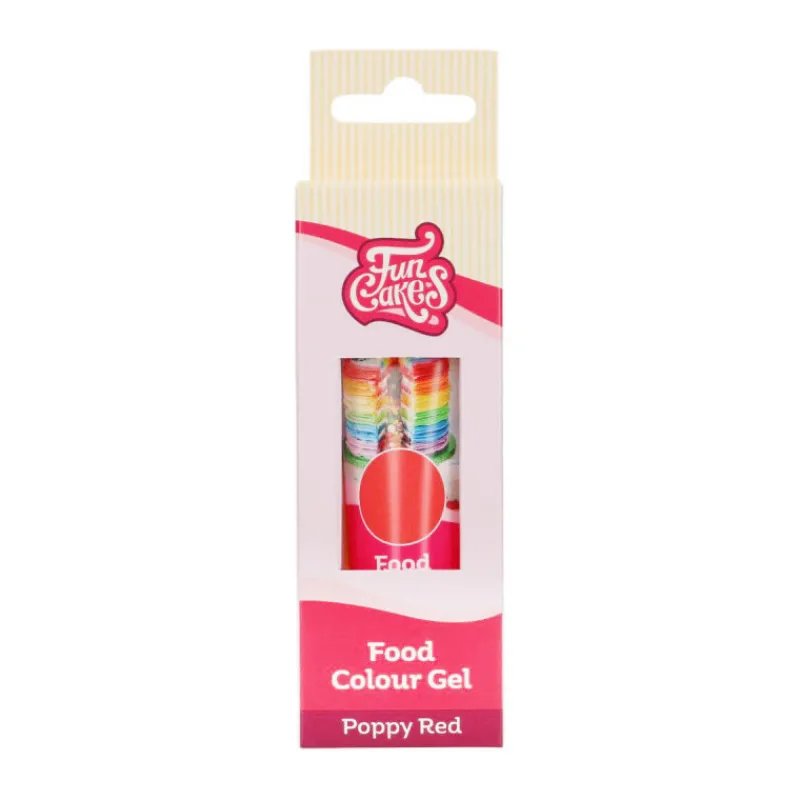 FUNCAKES Colorants Alimentaires|Colorant Gel Alimentaire Rouge Coquelicot 30 g