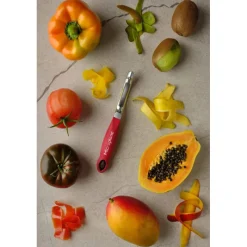 MICROPLANE Eplucheurs, Dénoyauteur|Économe à Lame Dentelée Specialty Rouge