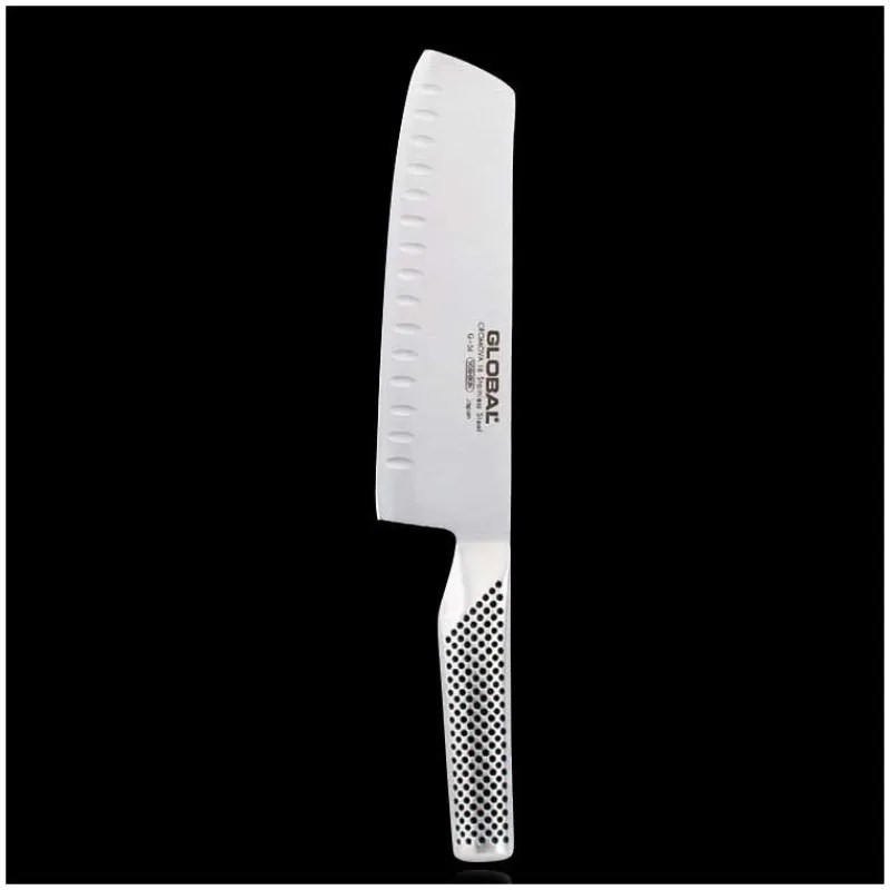 GLOBAL Couteau Japonais|Couperet à Légumes lame alvéolée 180 mm G81