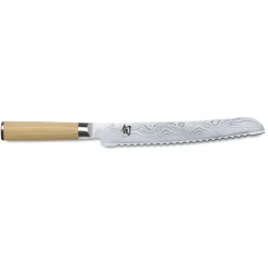KAI Couteau À Pain|Couteau Japonais|Couteau à Pain 23 cm Shun Classic White Damas