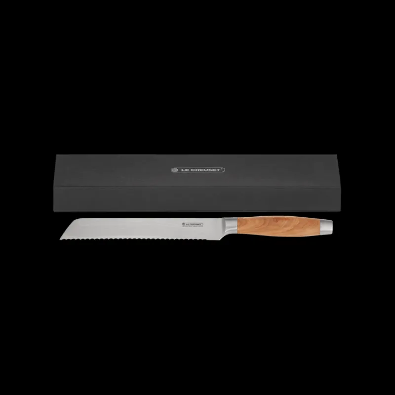 LE CREUSET Couteau À Pain|Couteau à Pain en Bois d'Olivier 20 cm