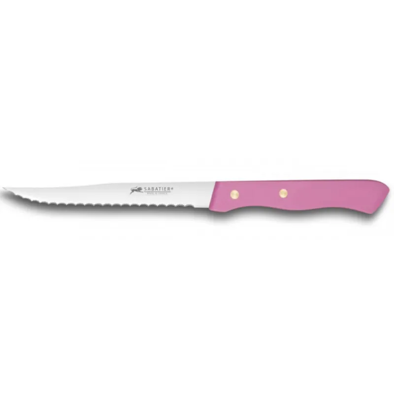 SABATIER Couverts|Couteau à Steak Cranté 11,5 cm Fuschia