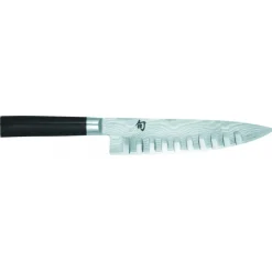 KAI Couteau Santoku|Couteau Japonais|Couteau de Chef 20 cm Lame Alvéolée Shun Classic Damas
