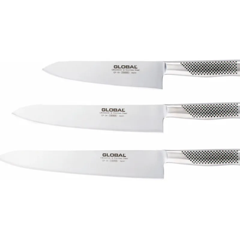 GLOBAL Couteau De Chef|Couteau Japonais|Couteau du Chef 21 cm - Lame Forgée Trempée