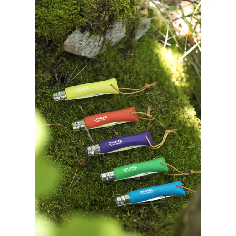 OPINEL Couverts|Couteau N°7 Baroudeur Vert Prairie Colorama